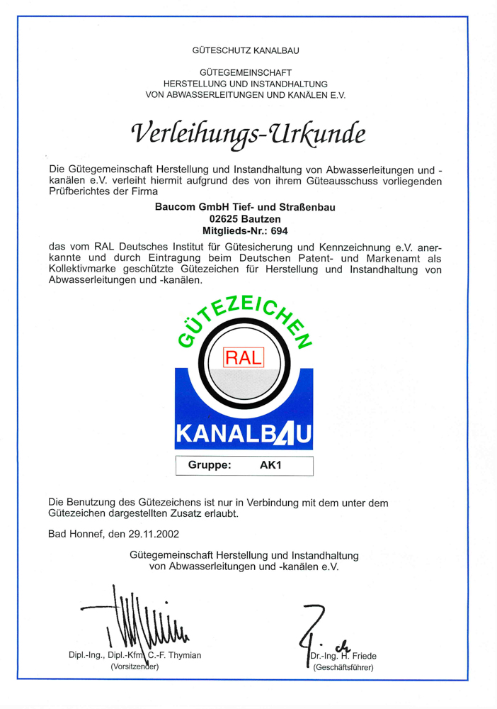 BauCom Bautzen GmbH | Tiefbau und Straßenbau