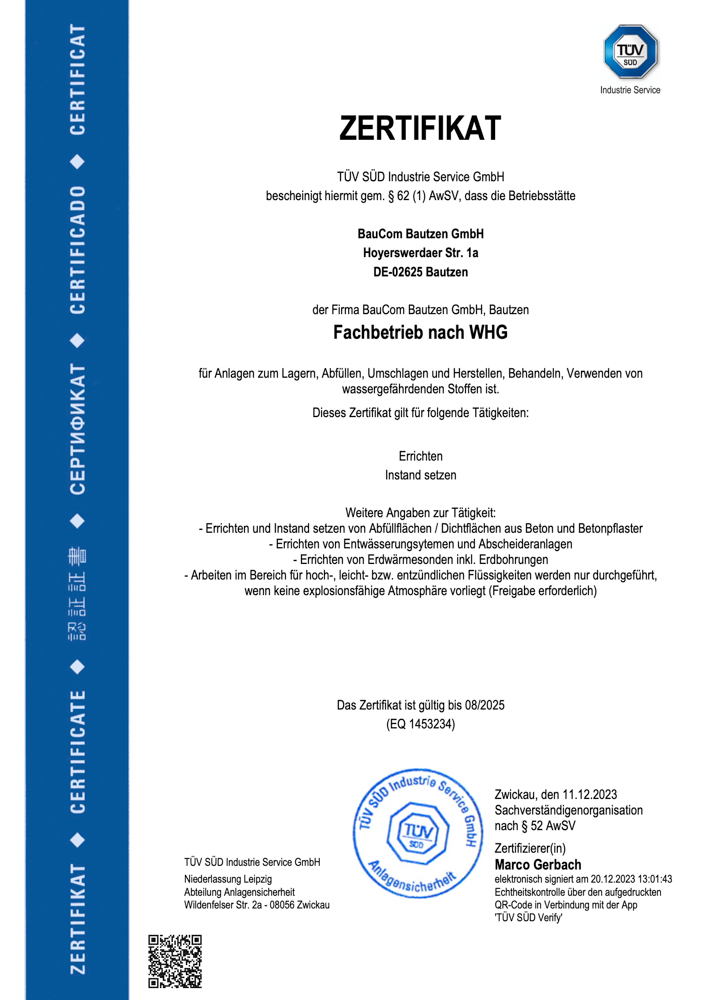 BauCom Bautzen GmbH | Tiefbau und Straßenbau